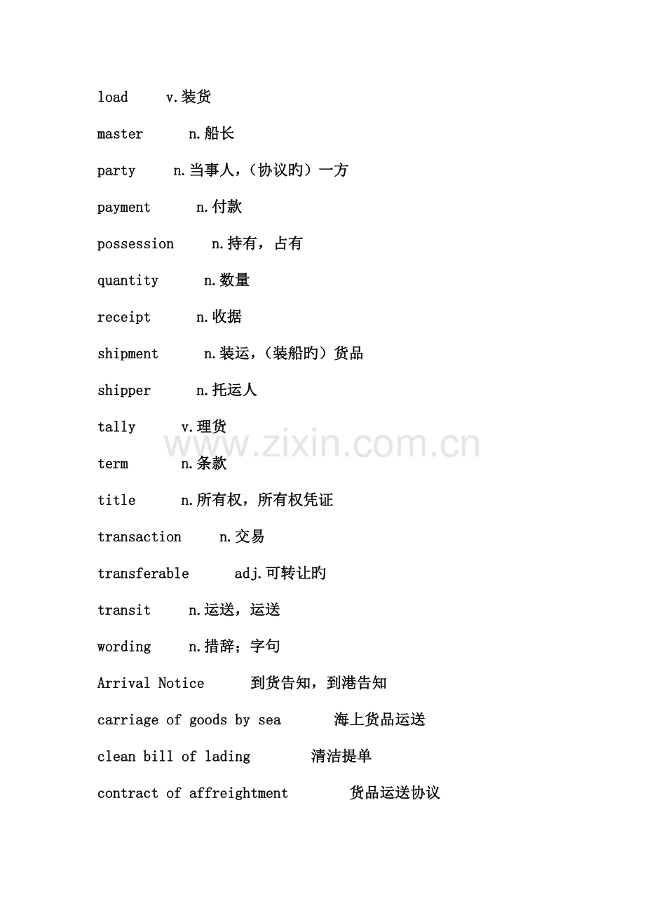 2023年国际货运代理专业英语.doc_第2页