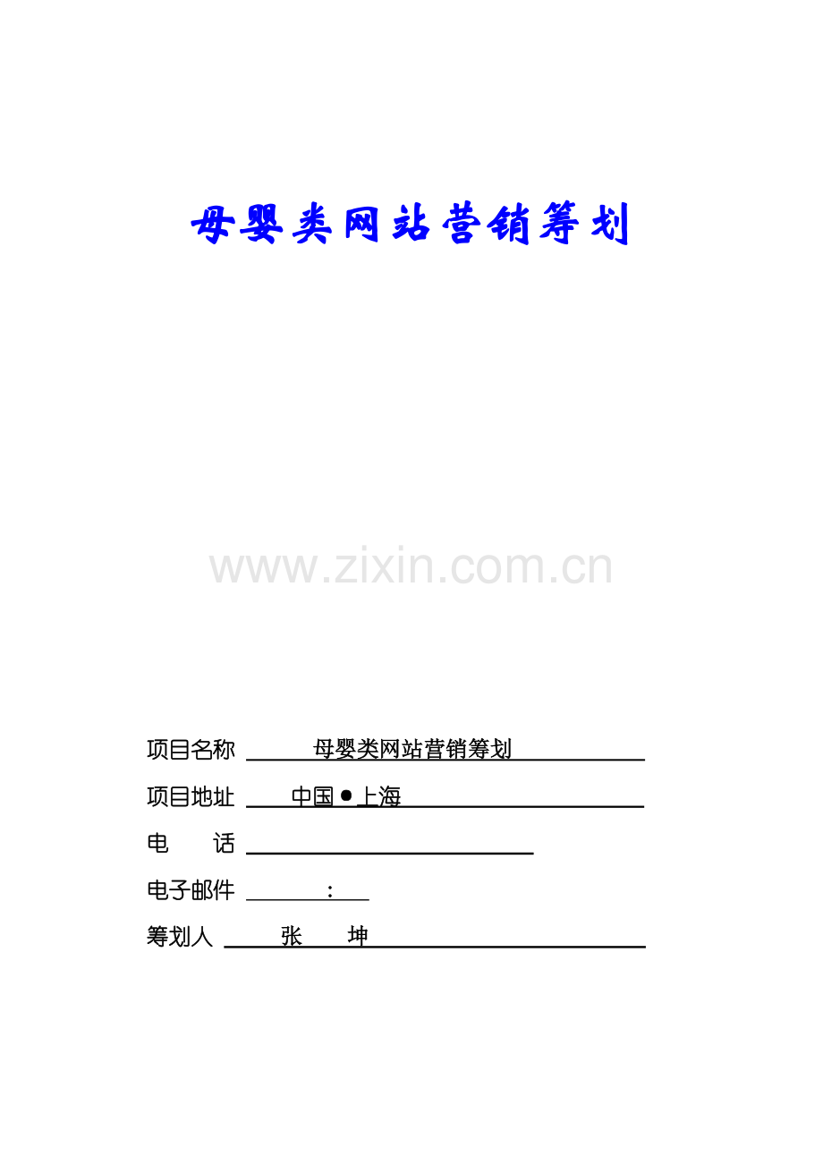 母婴类网站营销策划.doc_第1页