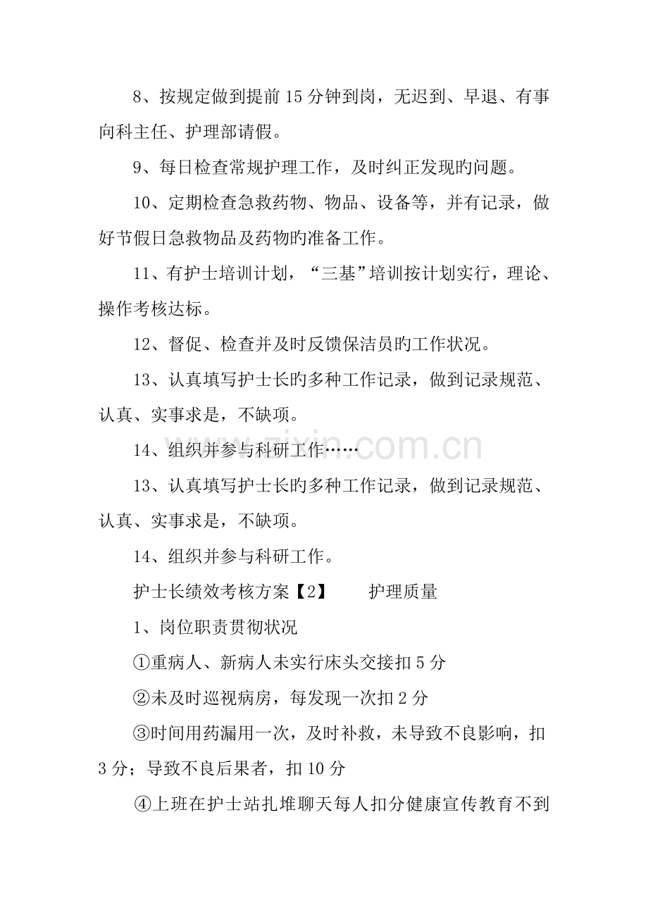 护士长绩效考核方案.docx_第2页