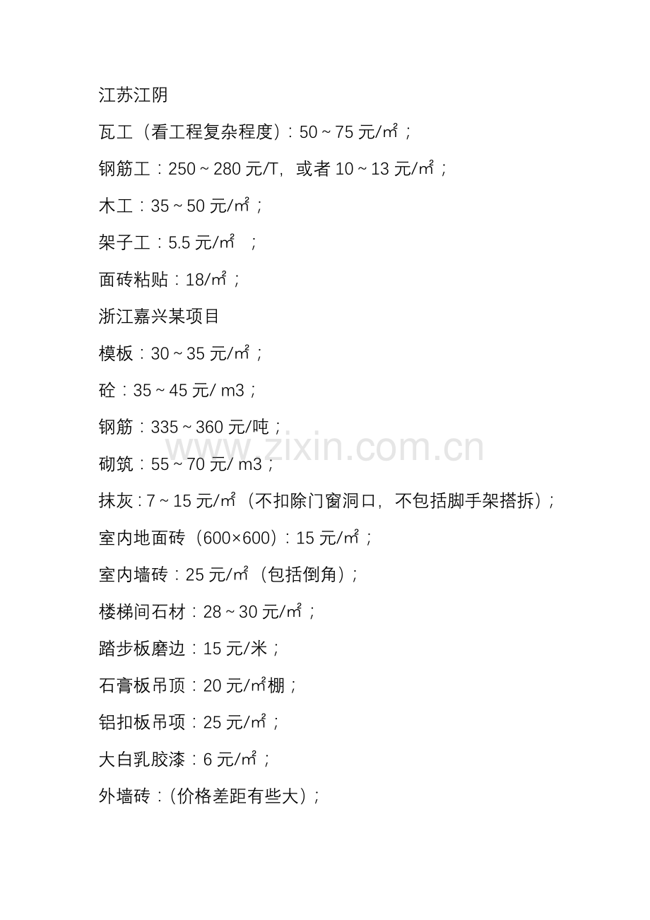 建筑木工承包价格安元每平米能赚钱吗.doc_第3页