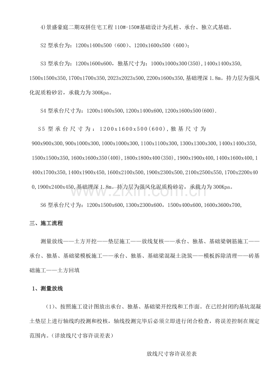 双拼住宅独立基础别墅施工方案.doc_第2页