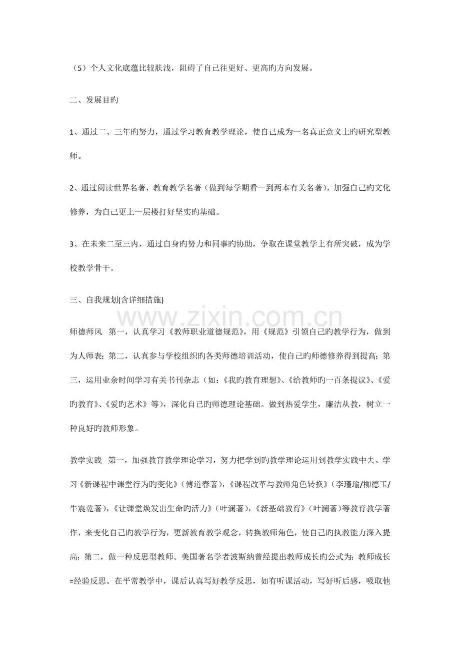 教师个人专业发展规划.docx_第2页