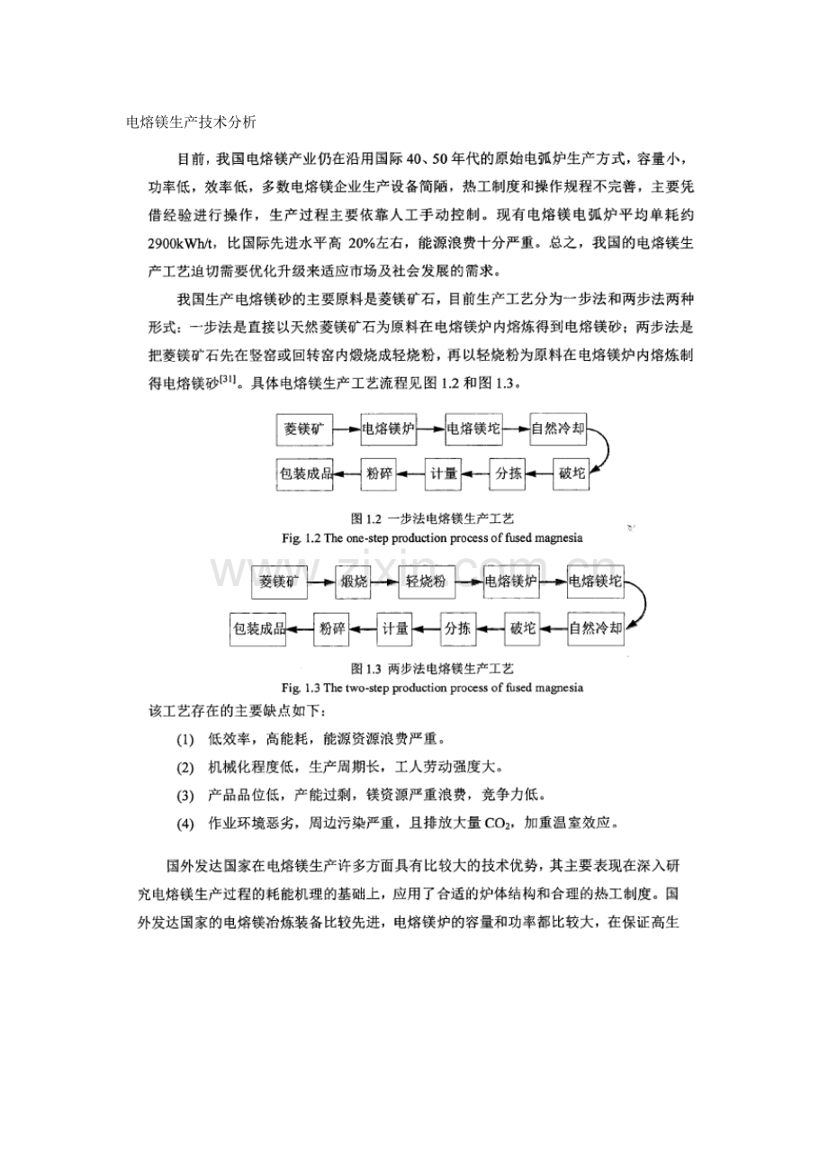 电熔镁生产技术分析.docx_第1页