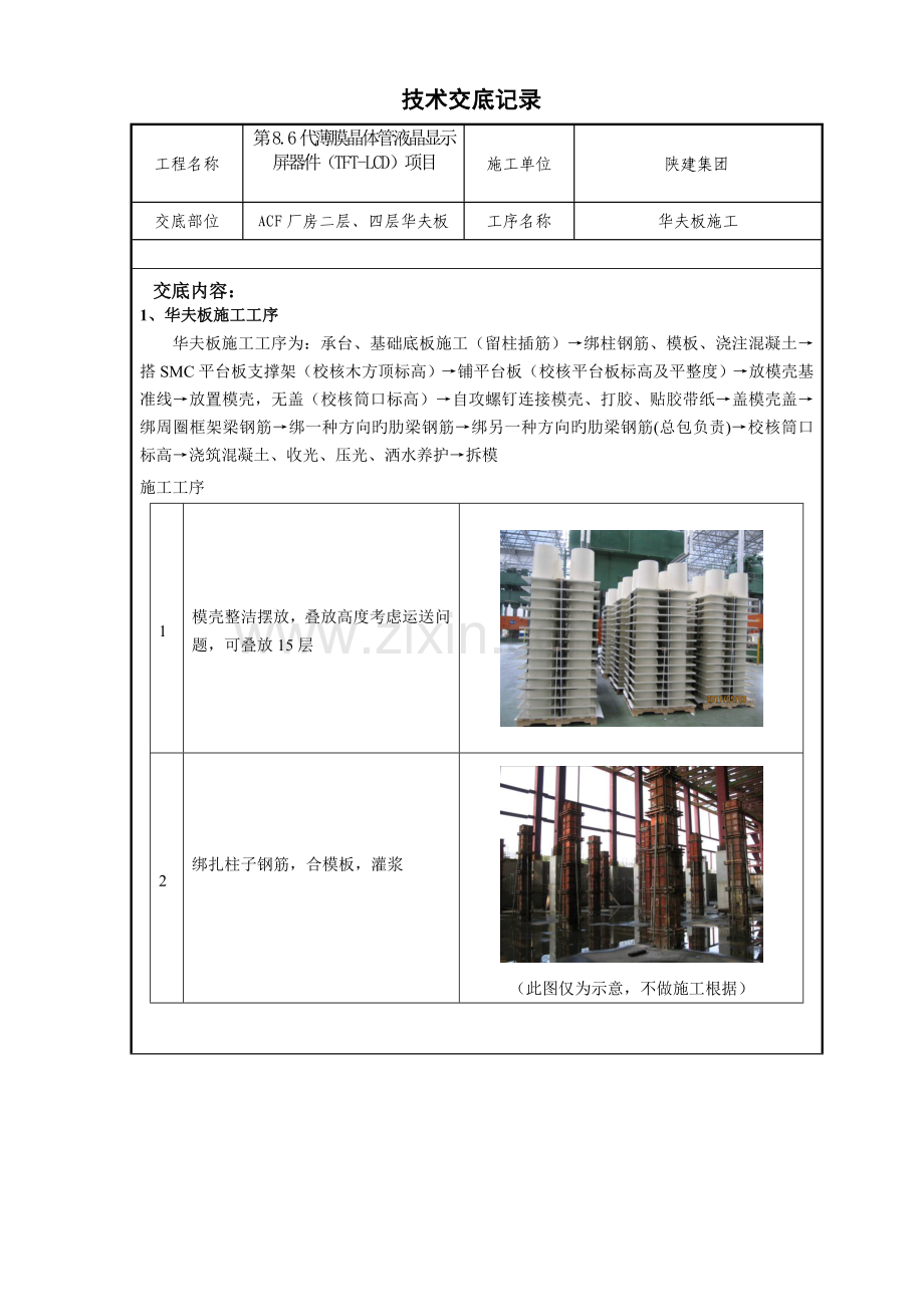 华夫板施工技术交底.doc_第1页