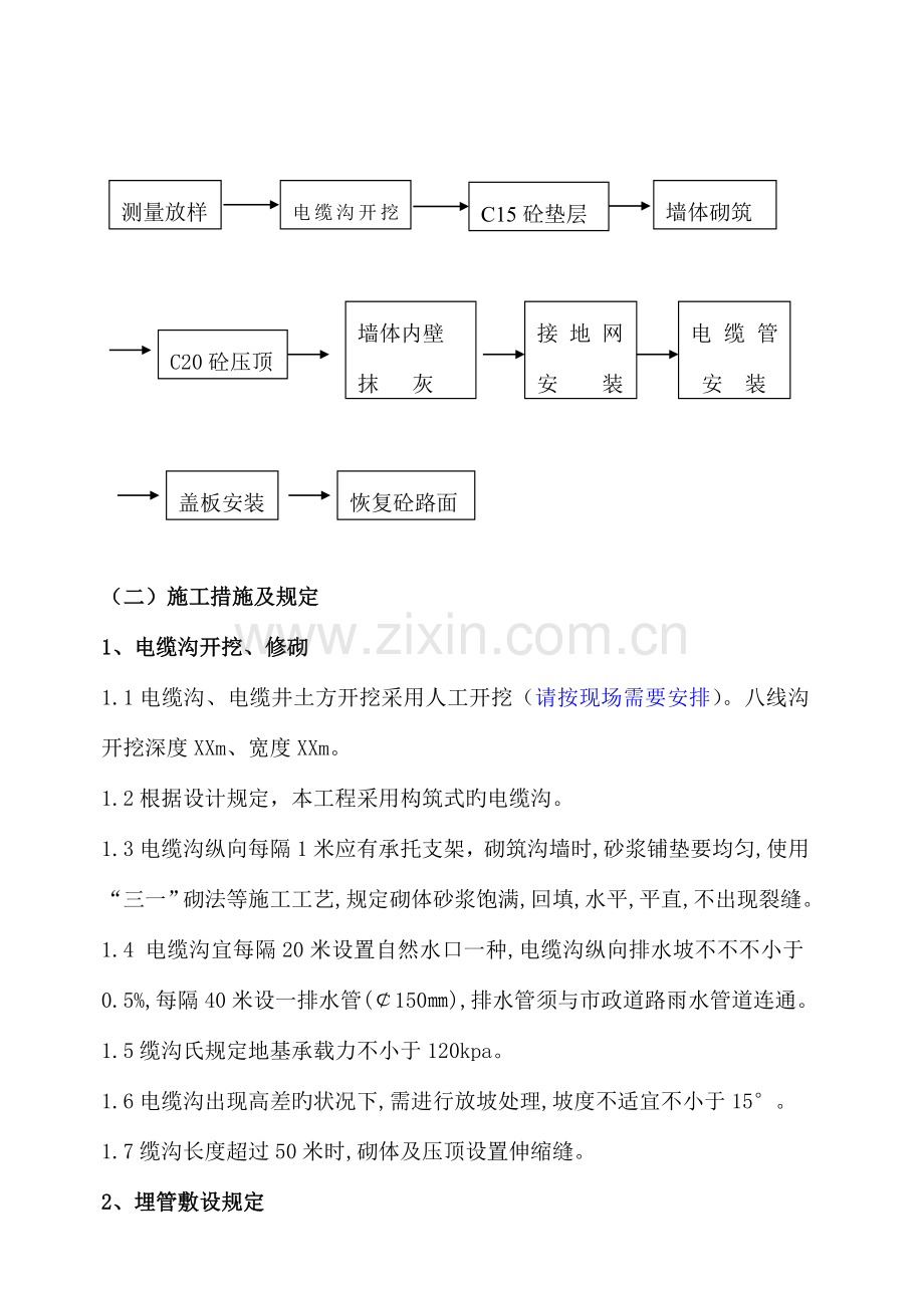 施工方案样例电缆沟工程.doc_第3页