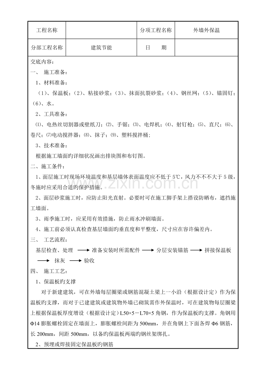 机械固定钢丝网架聚苯板外墙外保温工程技术交底.doc_第1页