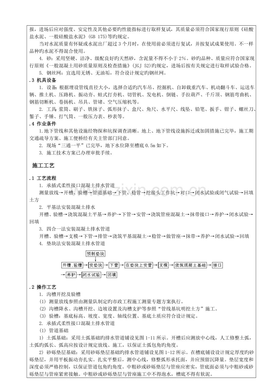 开槽钢筋混凝土管施工技术交底.doc_第2页