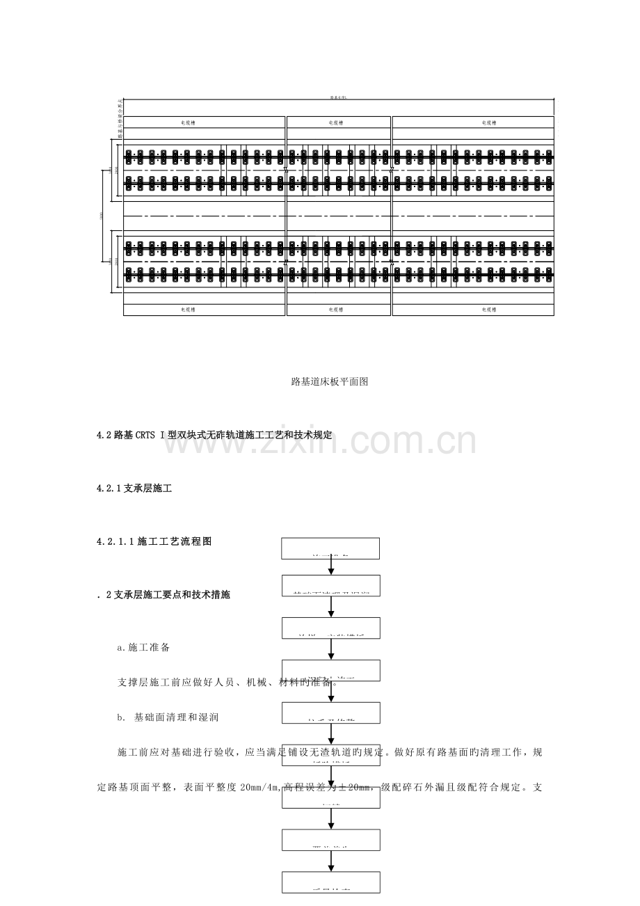 无碴轨道施工(支撑层和道床板)指导书模板.doc_第3页