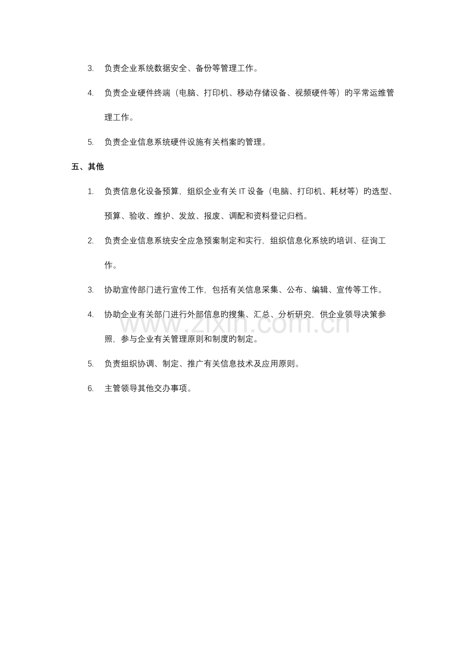 信息化部职责及岗位说明书.docx_第2页