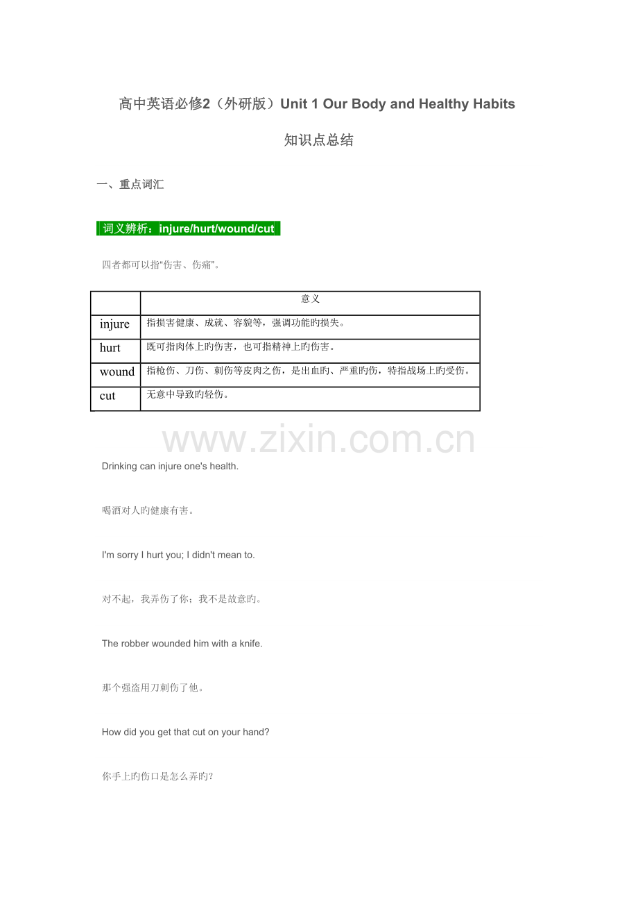 2023年外研版高一英语必修二全书知识点总结.doc_第1页