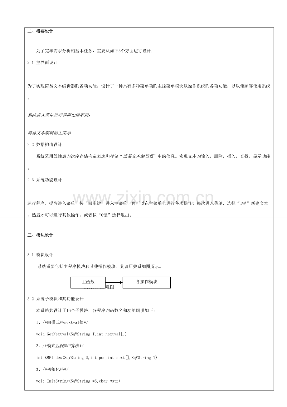 数据结构-课程设计--简易文本编辑器模板.doc_第3页