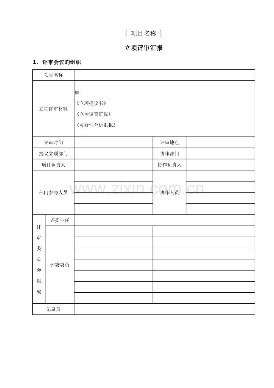 项目立项评审报告.doc_第1页