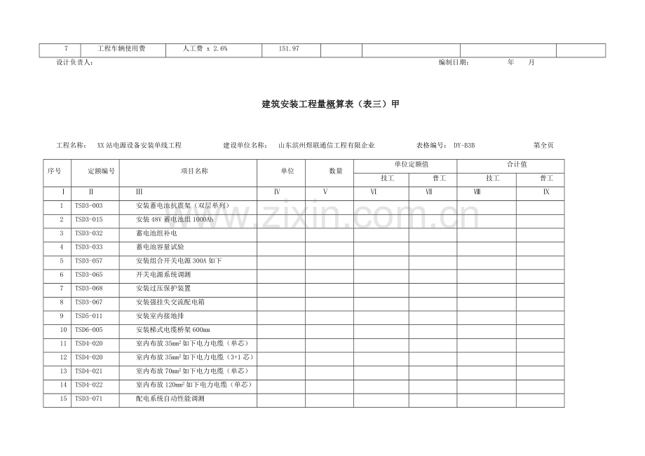 通信工程概预算表格.doc_第3页