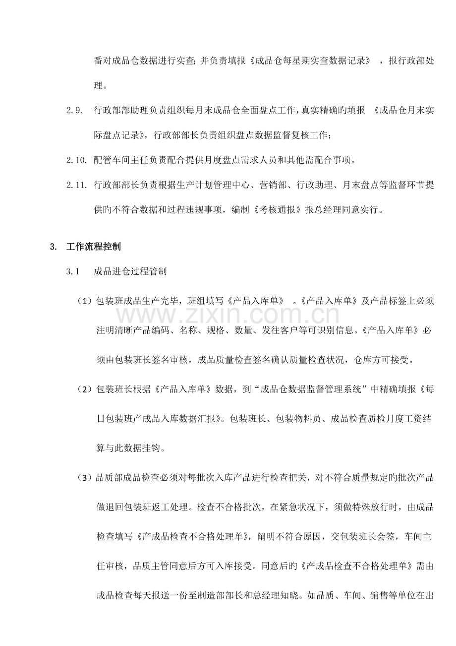 产成品物料管理及数据监督考核制度.docx_第3页