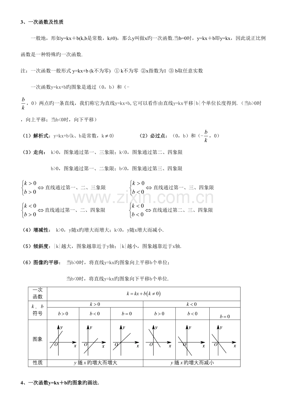 2023年一次函数知识点总结及典型试题用.doc_第3页