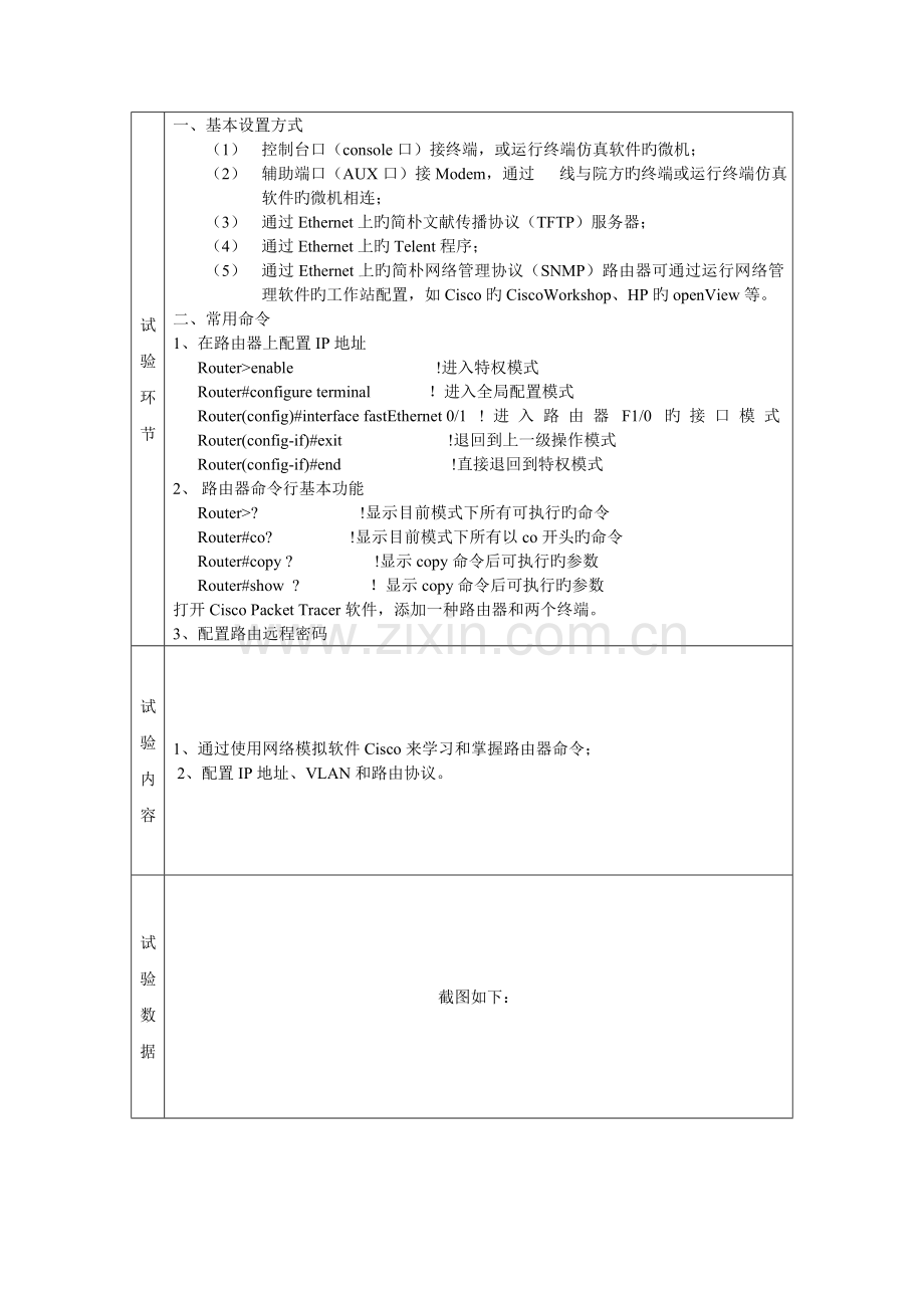 2023年路由器的基本配置实验报告.doc_第2页