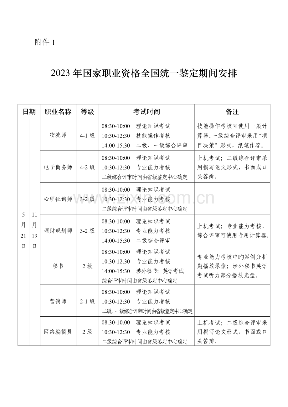 2023年心理咨询师考试时间.doc_第1页