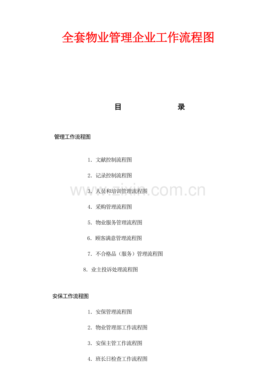 2023年全套物业管理公司工作流程图.doc_第1页