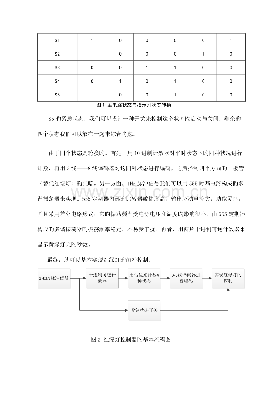 简易交通灯控制器的设计报告.docx_第2页