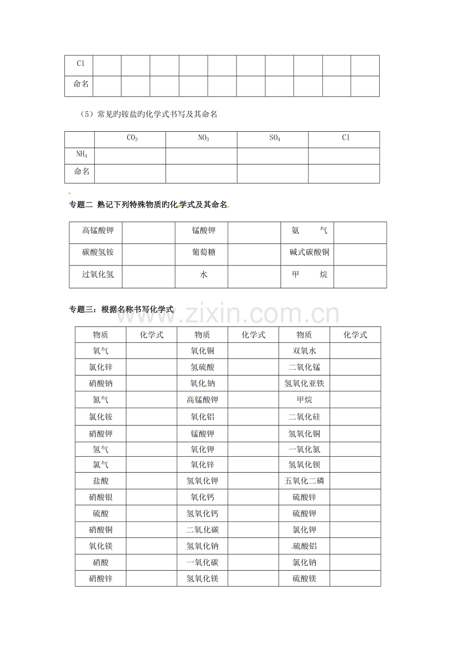 2023年江苏省高邮市车逻镇初级中学届九年级化学全册33物质的组成第3课时习题课教案新版沪教版.doc_第3页