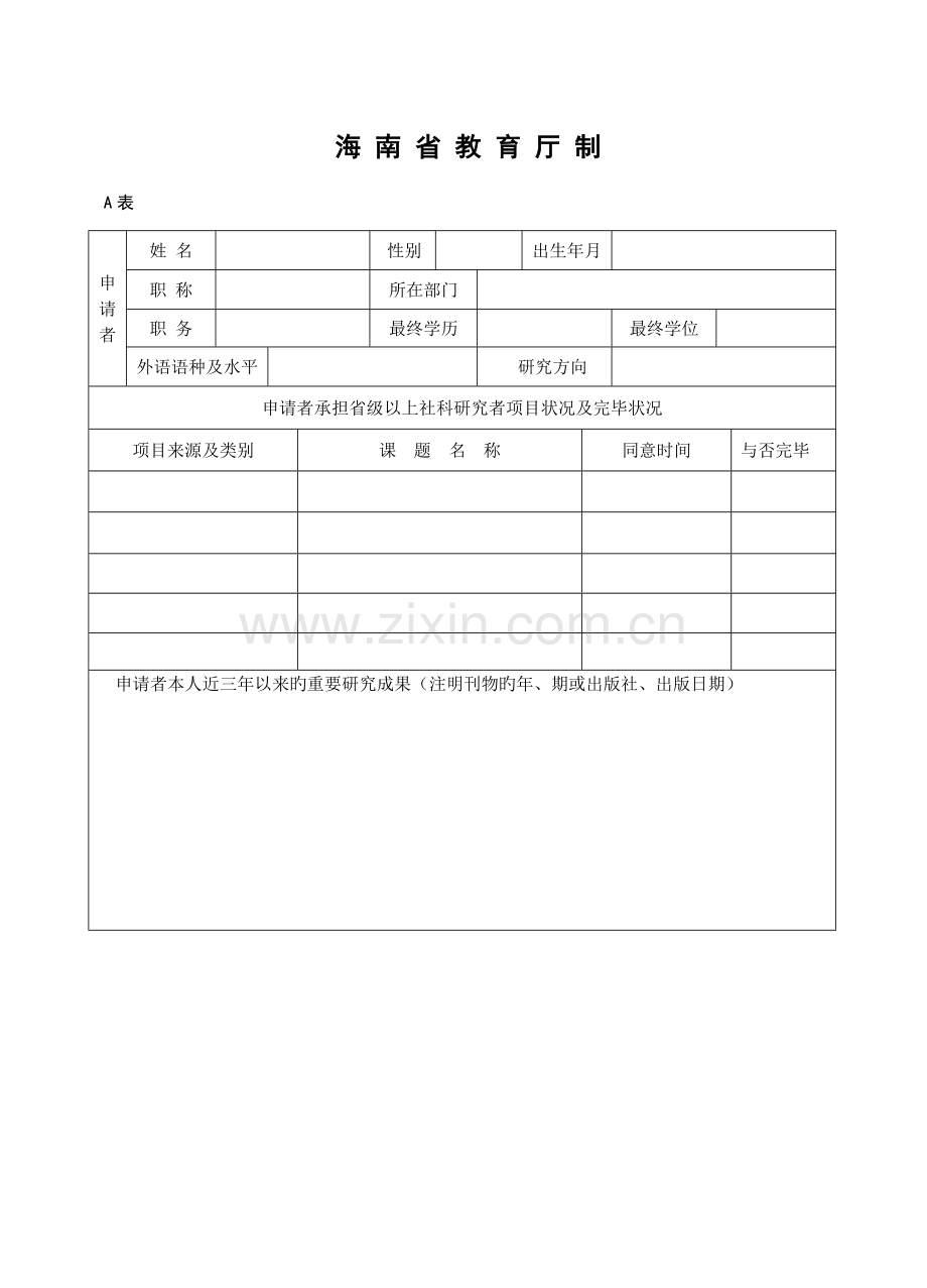 海南省教育厅高等学校科研项目申请评审书.doc_第2页