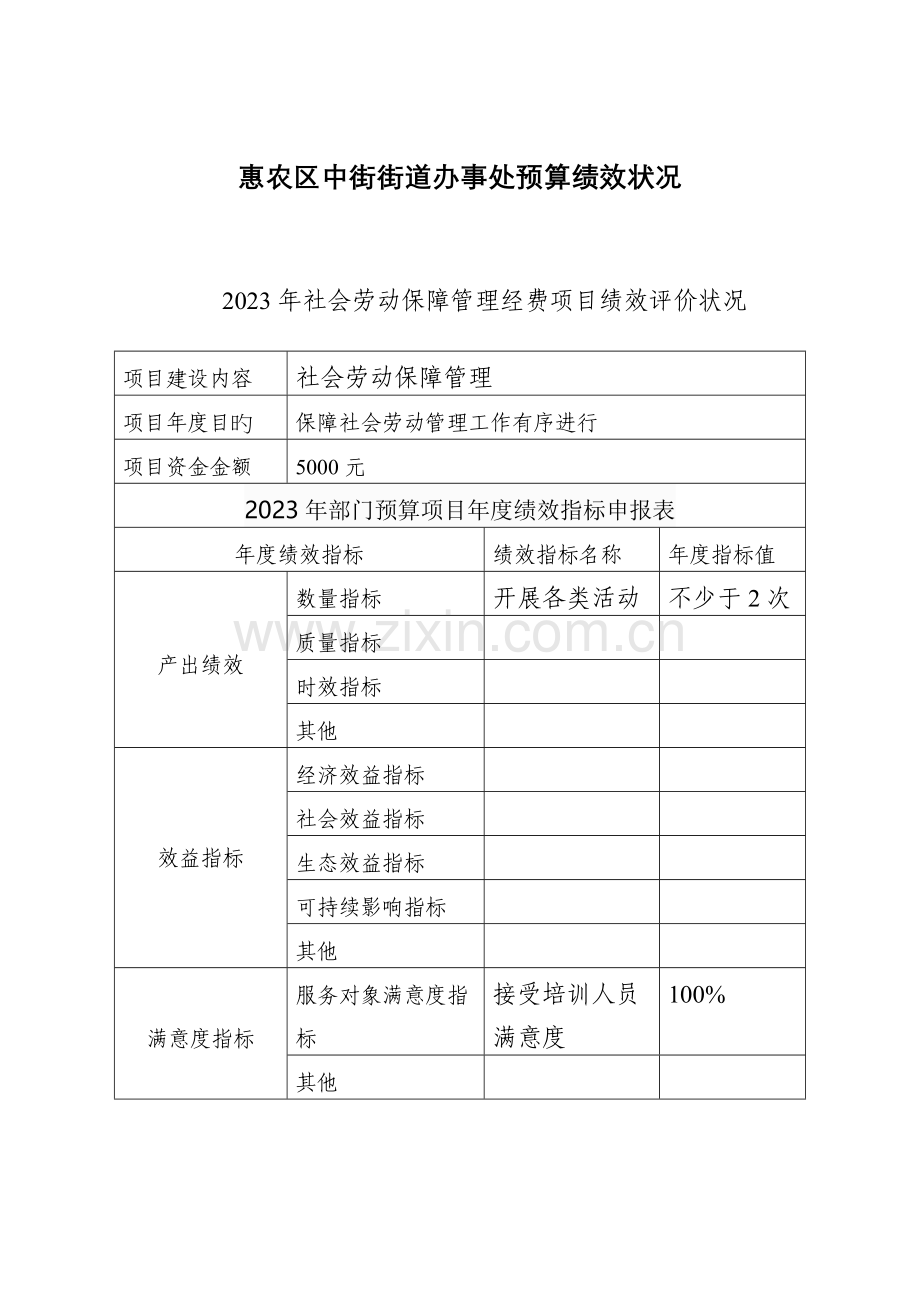 惠农区中街街道办事处预算绩效情况.doc_第1页