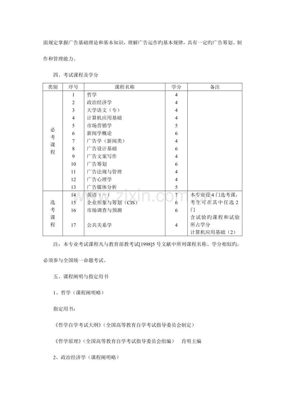 2023年高等教育自学考试广告专业专科.doc_第2页