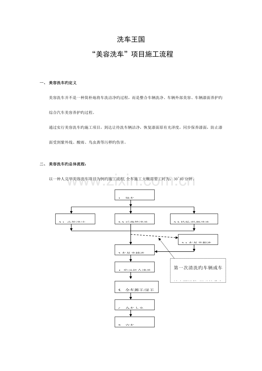 美容洗车流程.doc_第1页