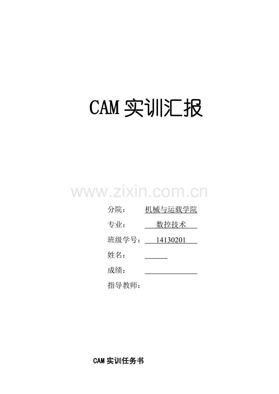 cam实训报告.doc_第1页