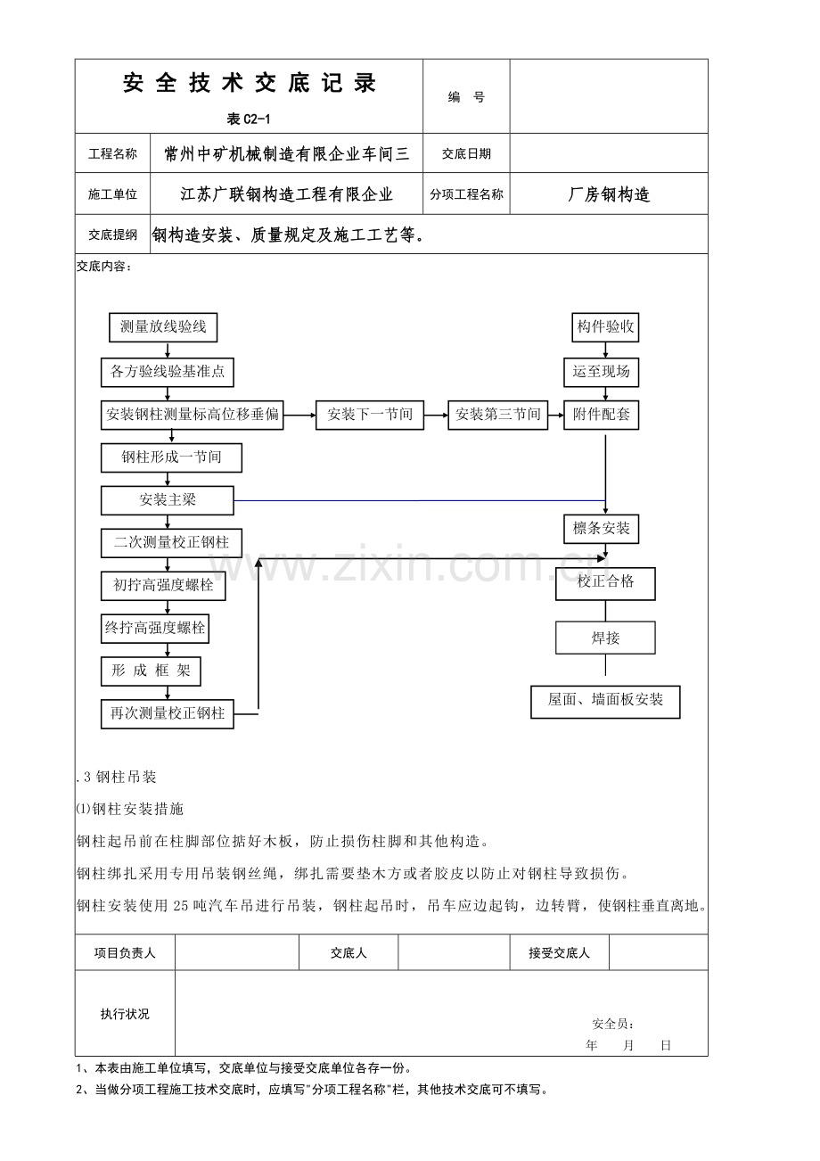 2023年填好的钢结构安全技术全套交底记录.doc_第3页