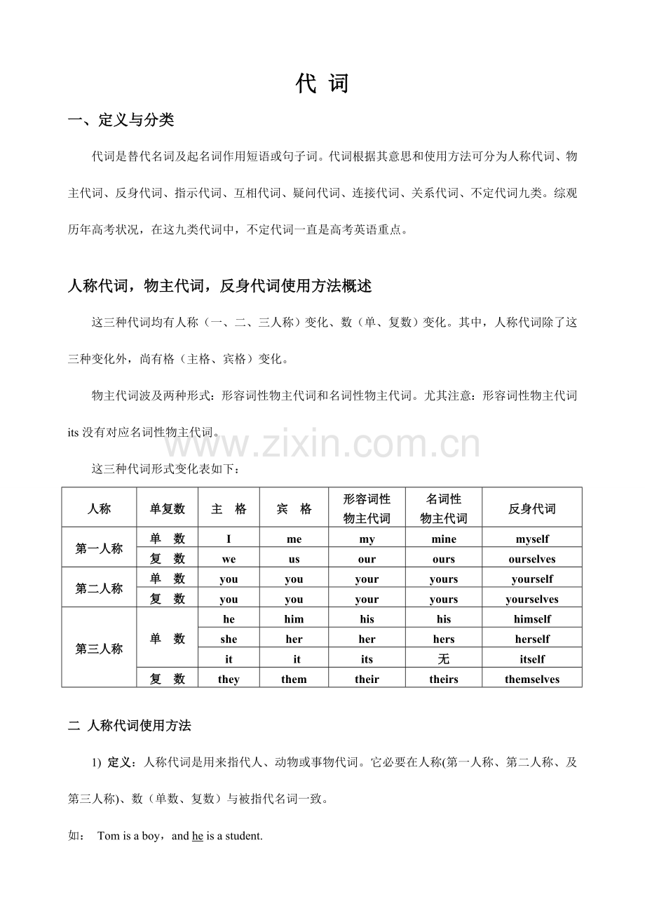 2023年英语代词用法归纳.doc_第1页