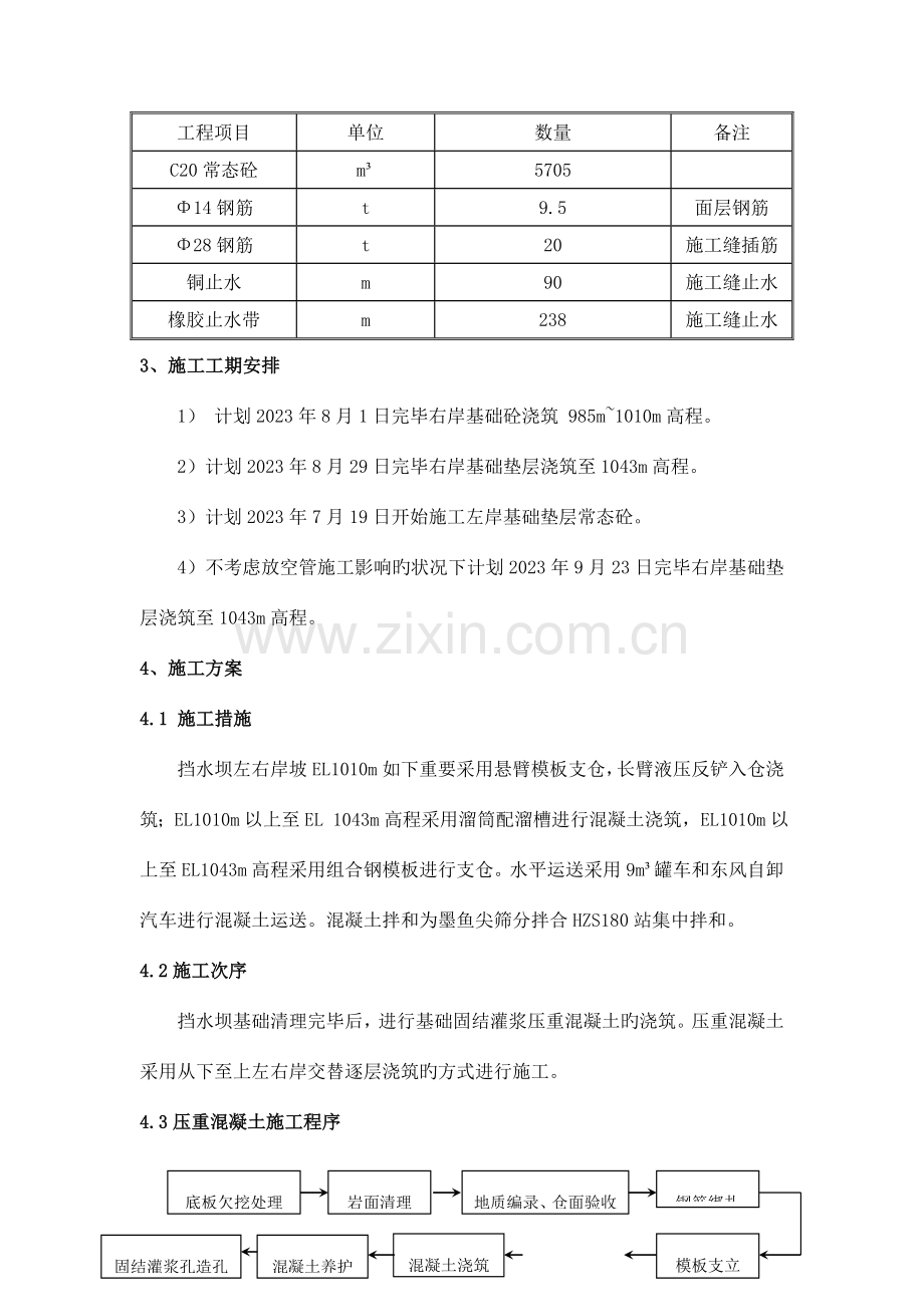 坝肩槽混凝土施工方案.doc_第3页