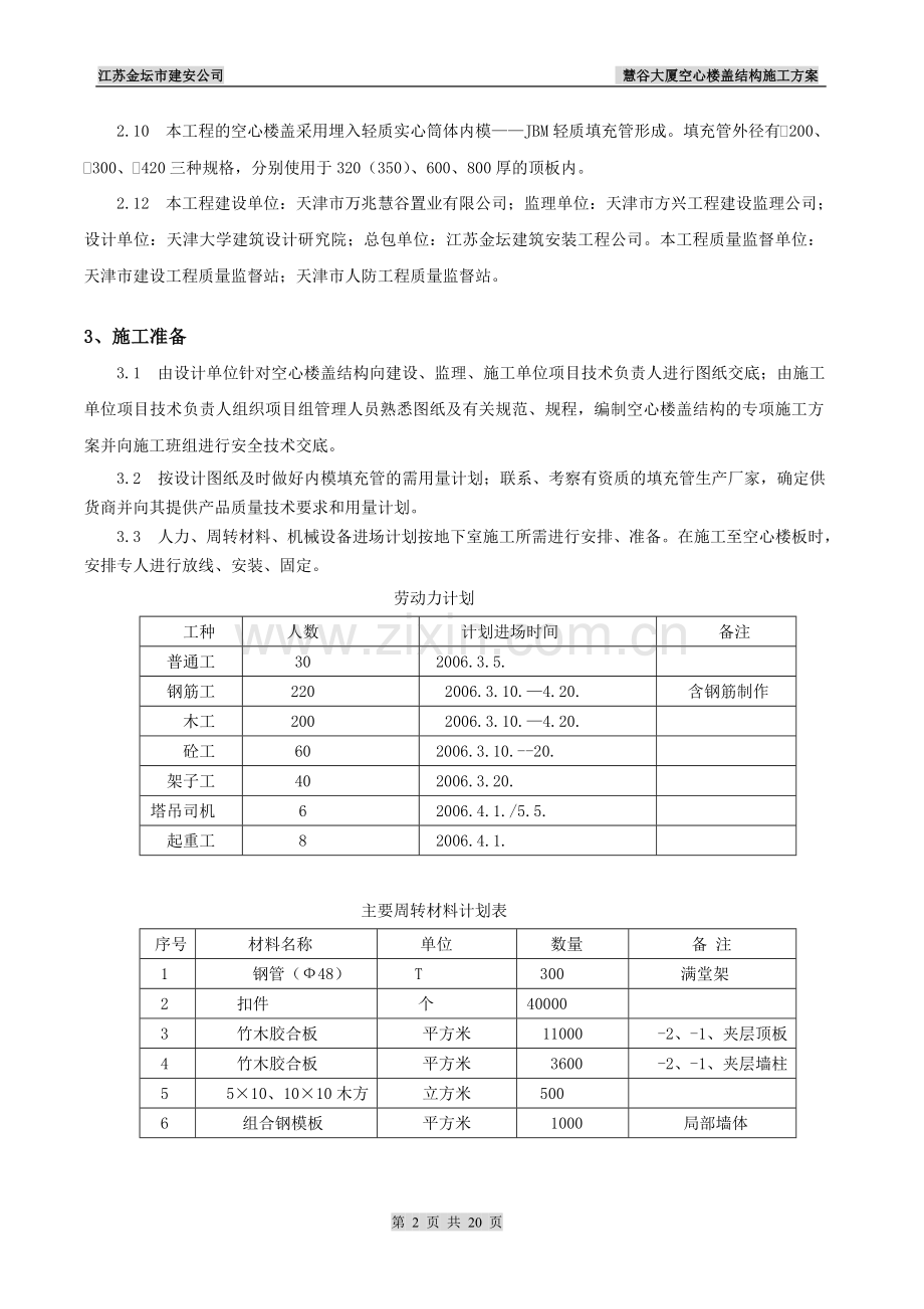 现浇砼空心楼盖结构施工方案.doc_第2页