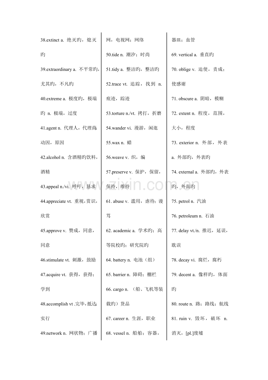 2023年专四高频词汇与短语可直接打印.doc_第2页