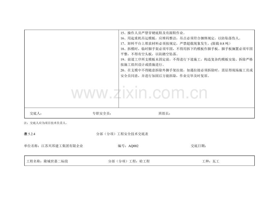 表部分项工程安全技术交底表新.doc_第3页