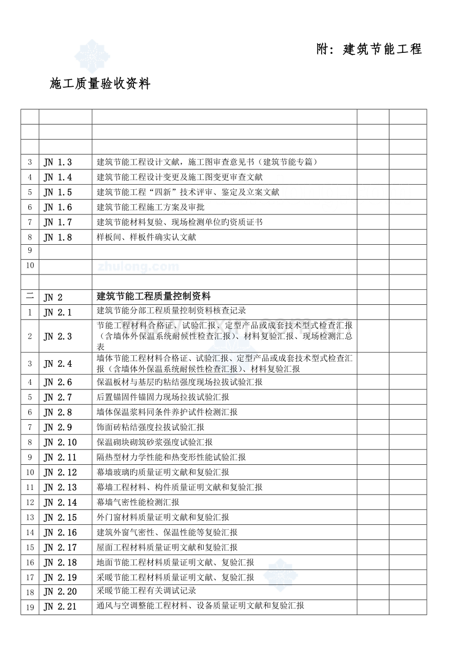 建筑节能工程施工质量验收资料表格(2).doc_第1页