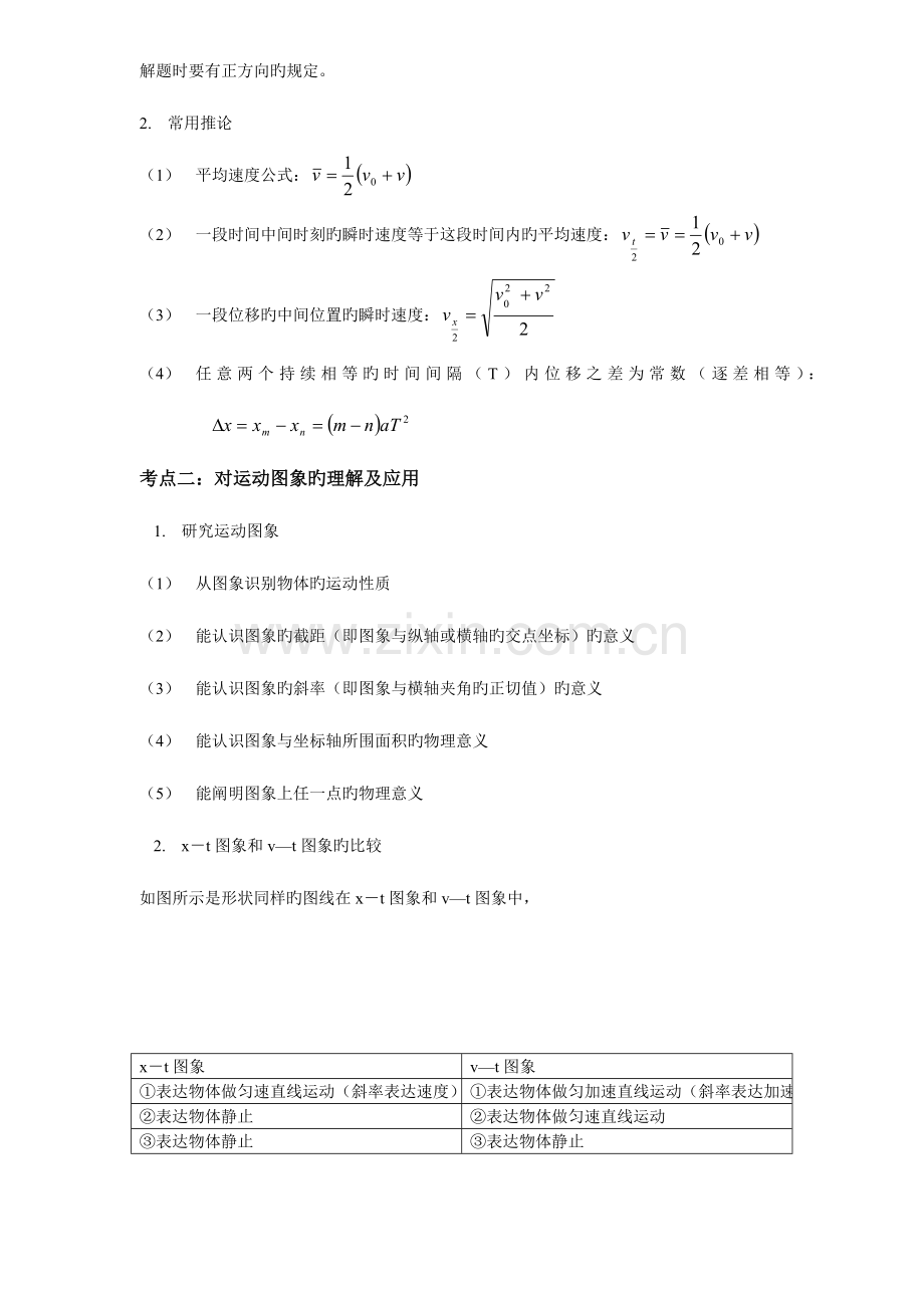 2023年高一物理必修知识点总结及各知识点分析与答案.doc_第3页