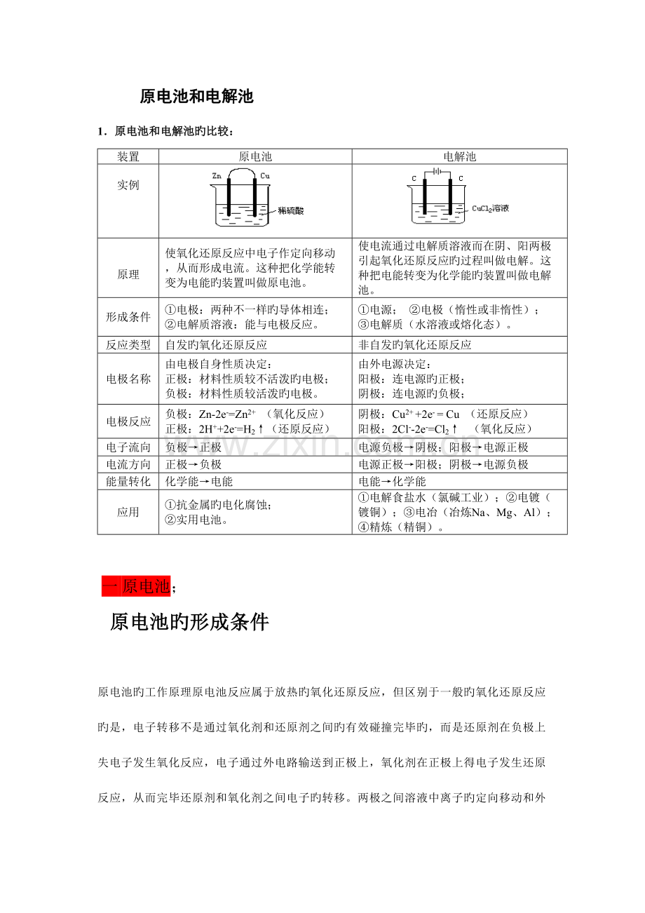 2023年高中化学知识点原电池和电解池.doc_第1页