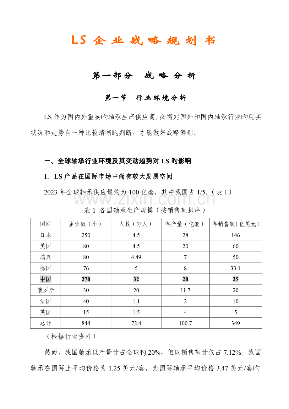 LS企业战略规划书海尔.doc_第1页