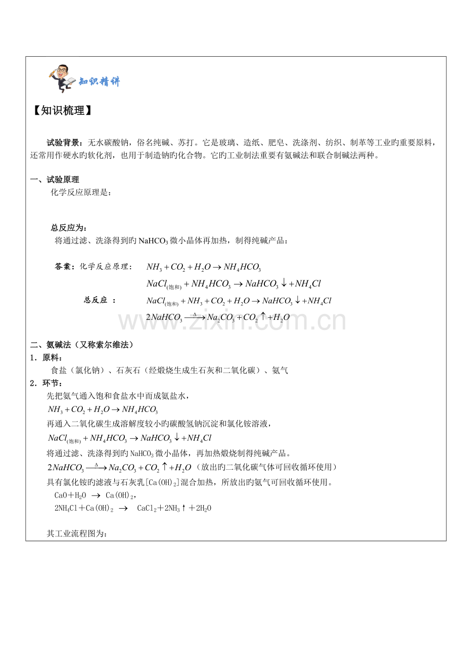 侯式制碱法原理和简单流程.docx_第3页