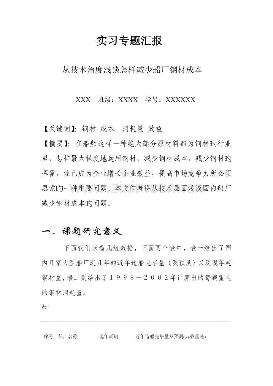 哈尔滨工程大学船舶工程学院大二大连实习专题报告.doc_第1页