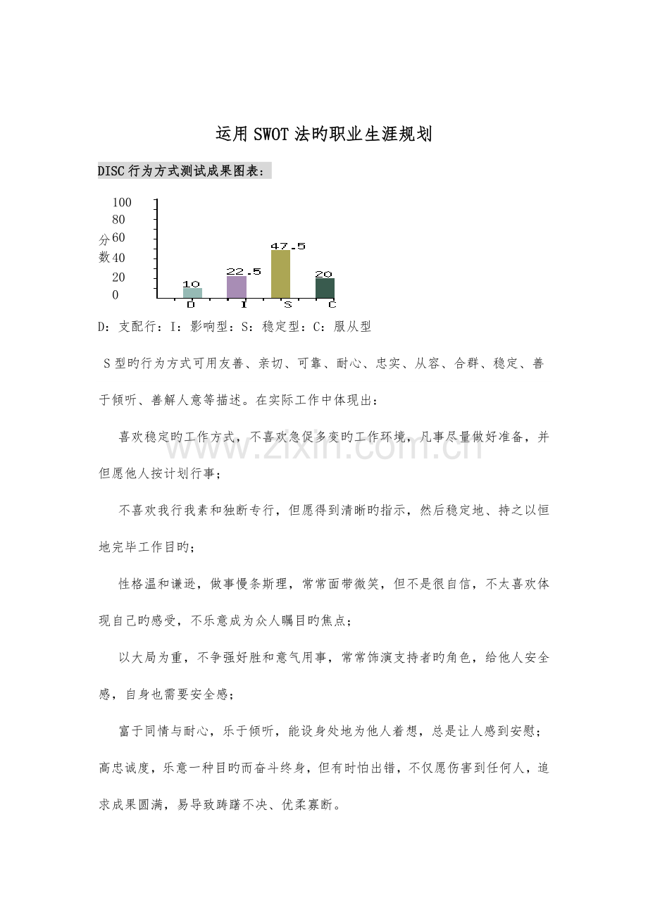 人力资源管理之SWOT职业生涯规划.docx_第2页