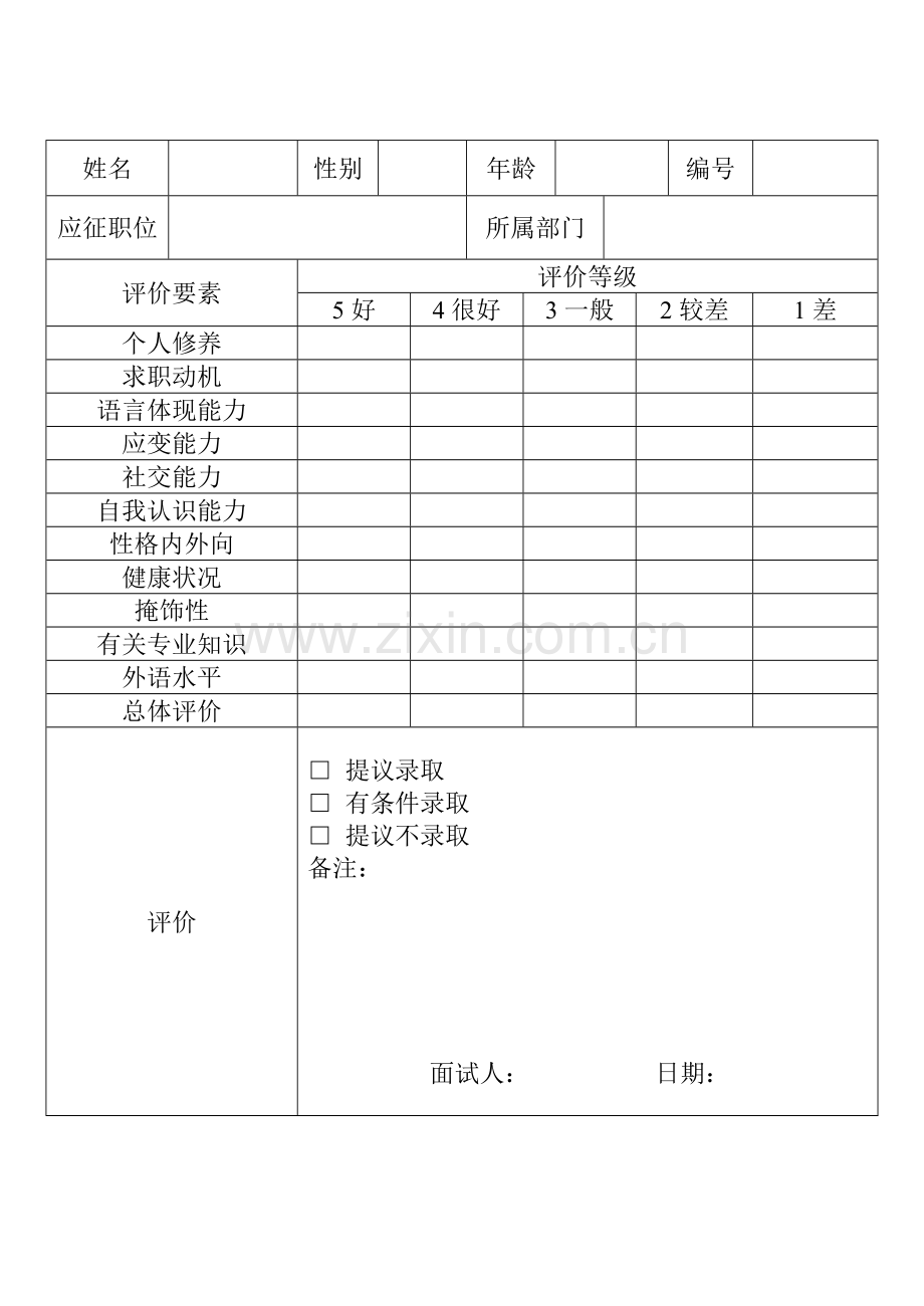 2023年人力资源部招聘面试流程汇编(4).doc_第1页