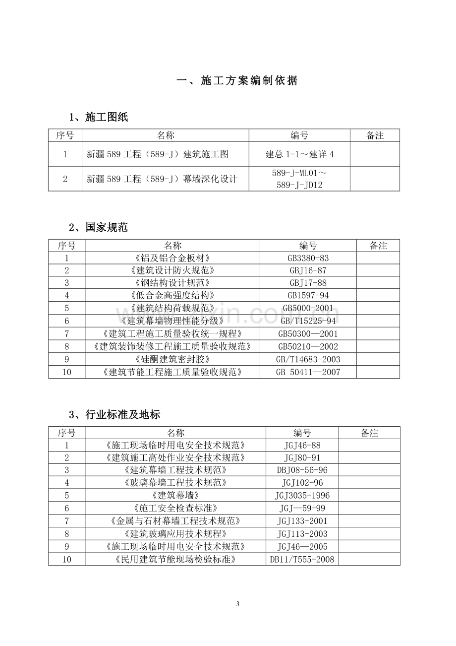 采光井、玻璃幕墙施工方案.doc_第3页