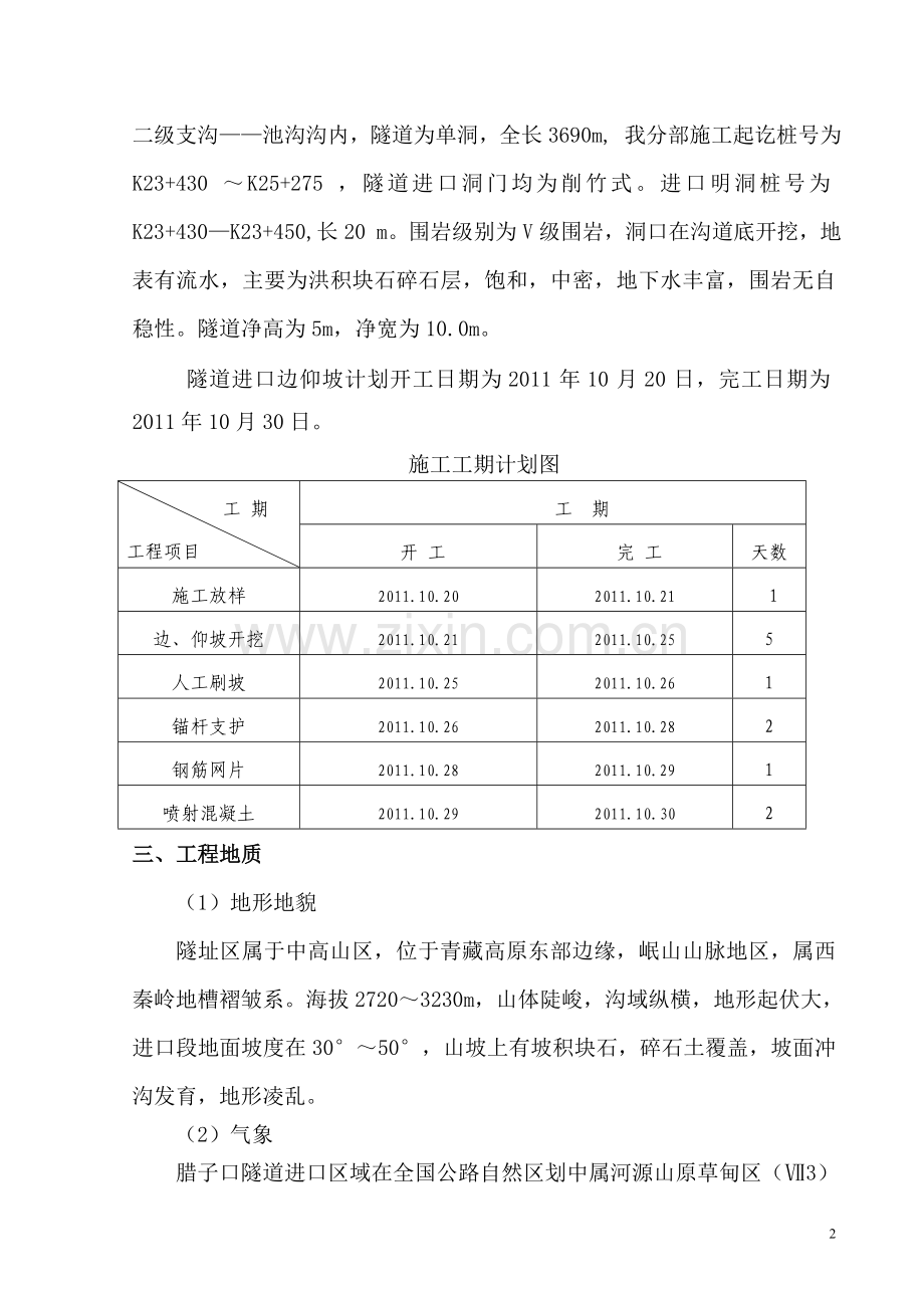 腊子口隧道进口边仰坡专项施工方案.doc_第3页