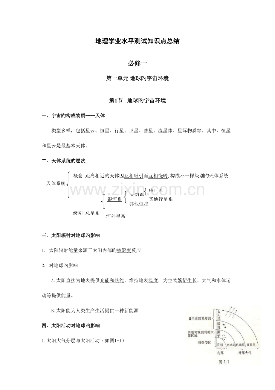 2023年地理学业水平测试知识点总结.doc_第1页