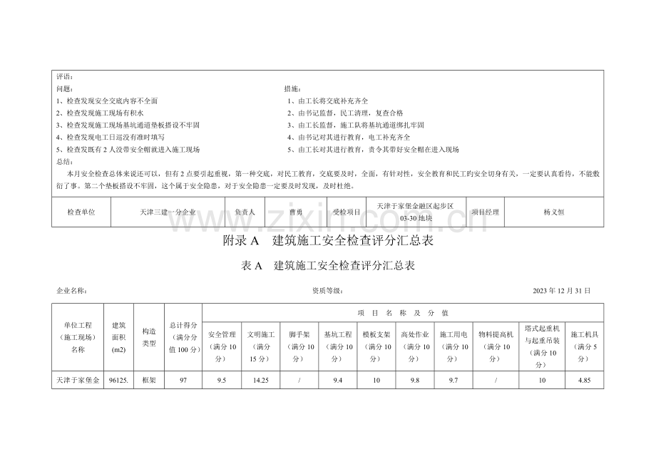 附录A建筑施工安全检查评分汇总表.doc_第3页