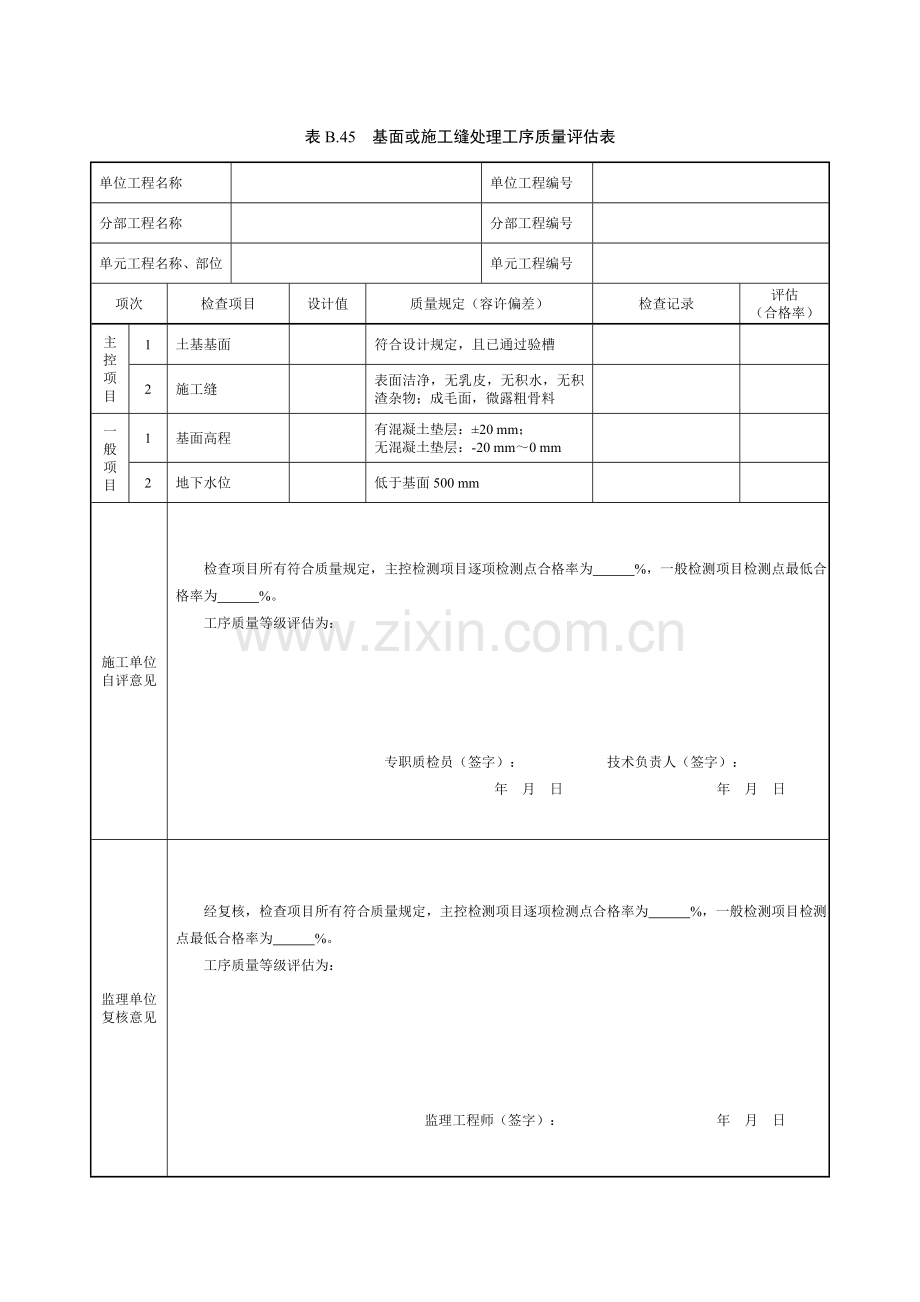 现浇混凝土压顶单元工程质量评定表.doc_第2页