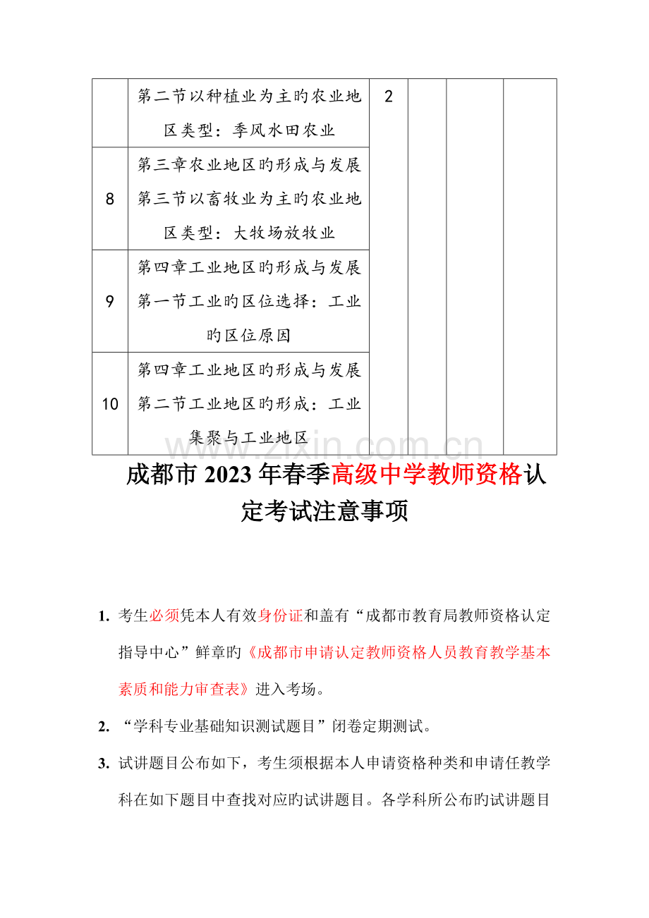 2023年地理学科高级中学教师资格试讲题目.docx_第2页