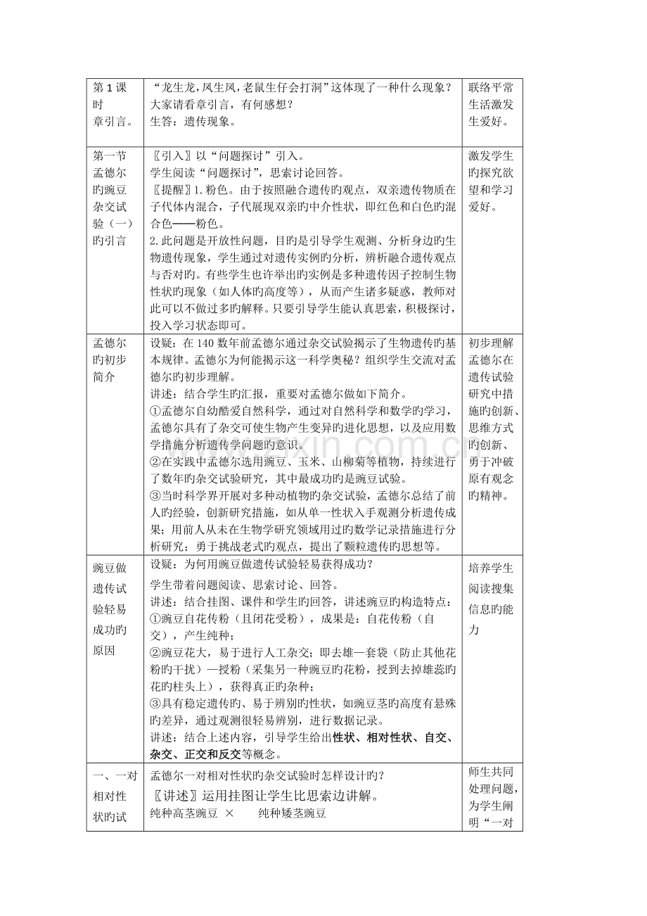 2023年高中生物必修二全套教案.doc_第2页